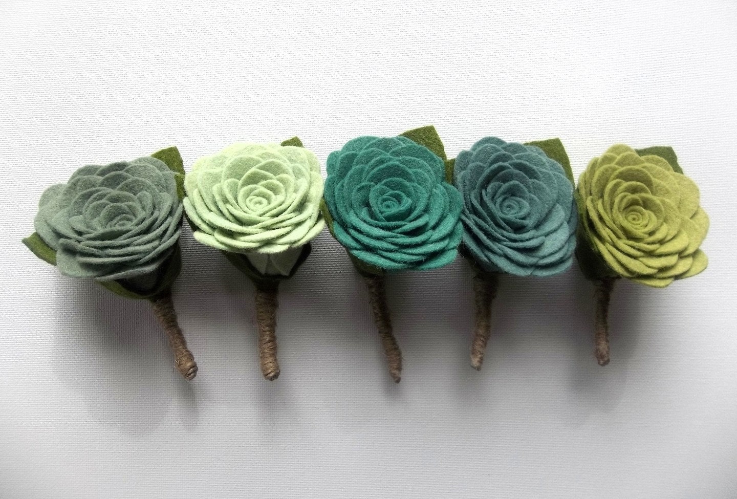 Hand crafted felt rose boutonniere- pick your color