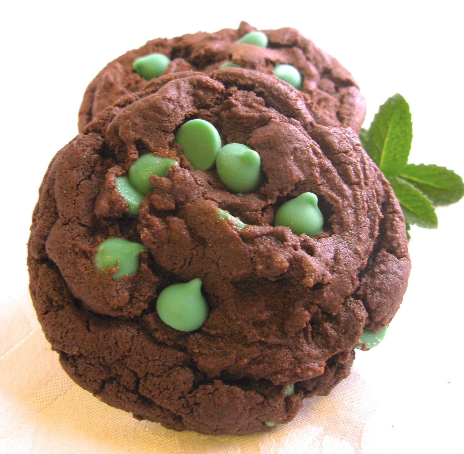 Chocolate Mint Chip Cookies