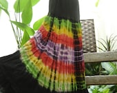 Ariel on Earth - Boho Gypsy Long Tiered Ruffle Tie Dyed Cotton Skirt - BP0502