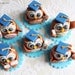Owl Graduation Theme Cupcake Toppers ( 6 Owls, 1 Message Plate)