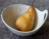 Pottery Bowl - Speckle White with Handle - Noodle Bowl