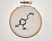 Dopamine Molecule - Bite Sized Embroidery