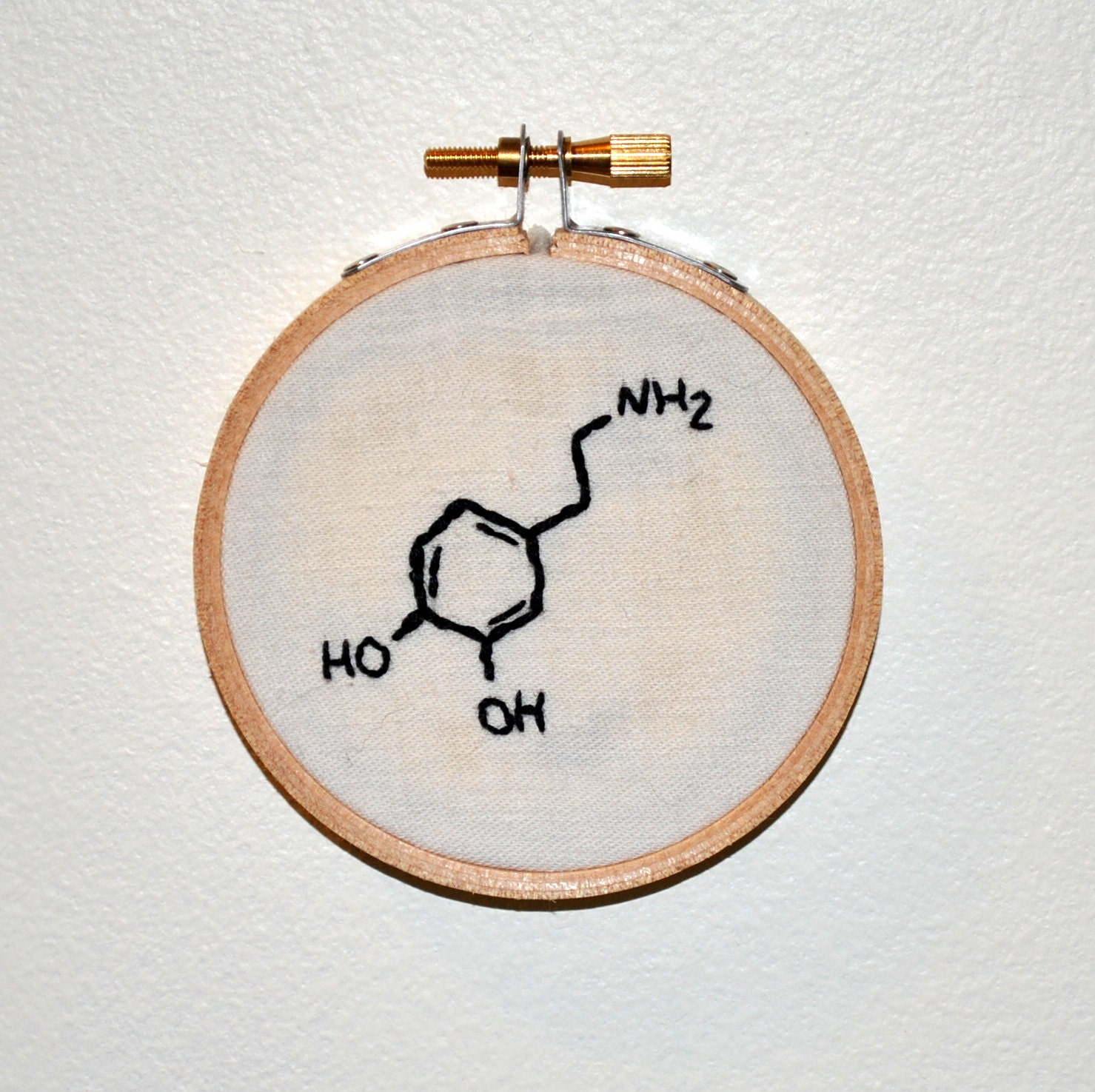 Dopamine Molecule - Bite Sized Embroidery