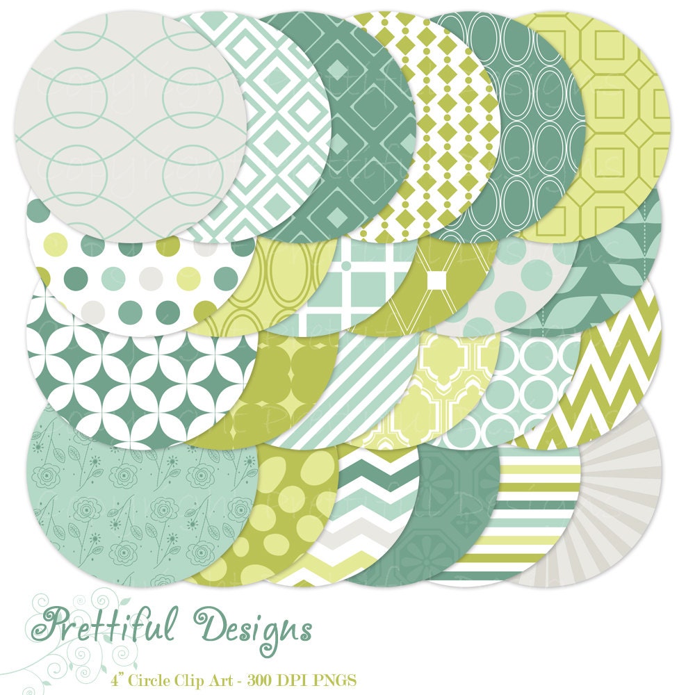 50% Off Sale 4" Circle Clip Art for Personal and Commercial Use - Jade Palace (521)