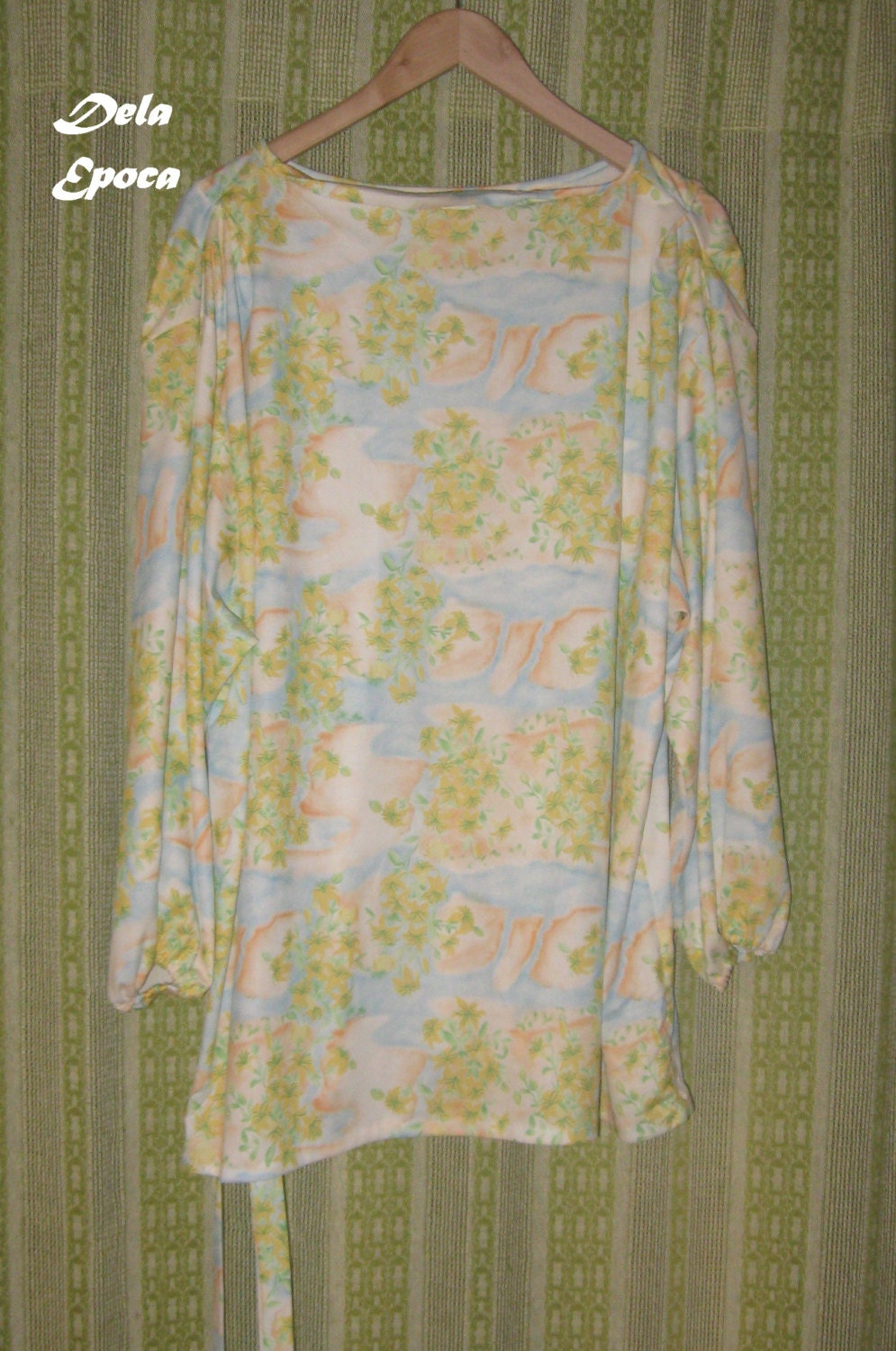 Vintage 60's 1960's Sixties Women Ladies Teen Plus Size Indie Hipster OOAK Homemade Floral Blouse 50% OFF SALE