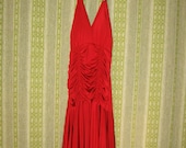 Vintage 90's 1990's Nineties does Fifties 50's Marilyn Sexy Teen Women Fashion Cyber Monday Ruched Little Red Dress Dress 60% OFF SALE