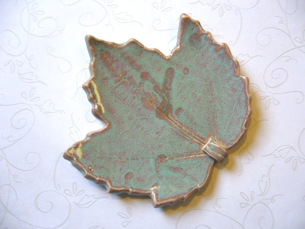 Arizona Skies Ceramic Maple Leaf Spoon Rest