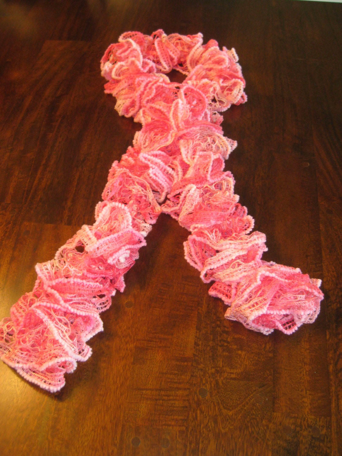 Pink Ruffle Scarf