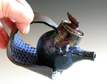 Swept Away Teapot, Handmade Stoneware Teapot