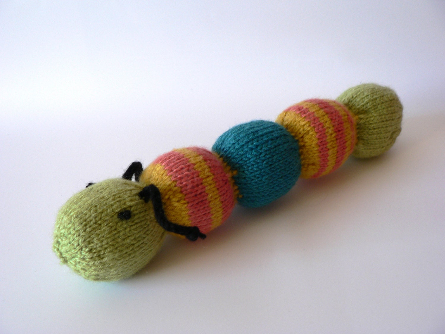 Handknit Cuddly Caterpillar Toy