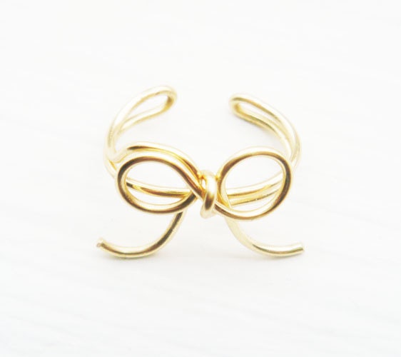 Ear Cuff Gold Bow Ear Wrap