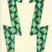 Vintage 80's Prism Green Lightning Bolt Sticker