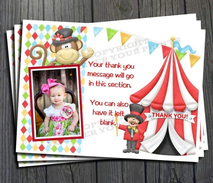 Carnival Thank You Card - Printable Design Il_170x135
