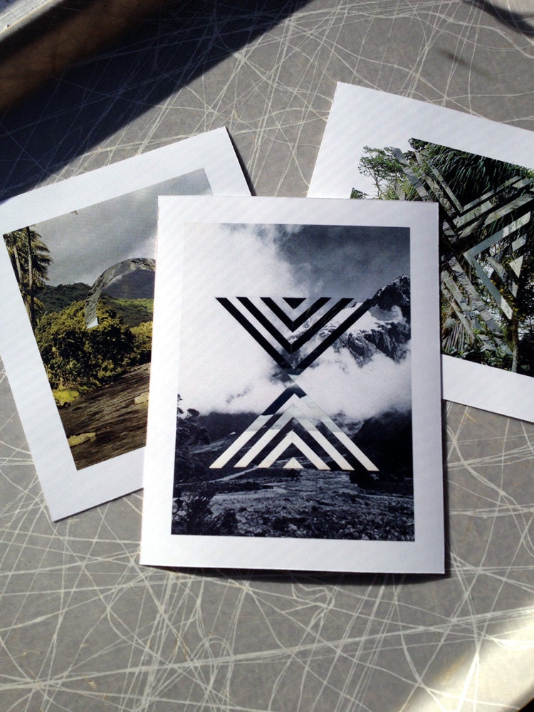 Mini Print Set Collages P S Y C H Collection Reproduction Art Vintage