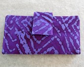 Fabric Wallet - Purple Batik