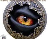 Steampunk Necklace Pocket Watch Case Sightmares Bio Mechanical Eye Custom- by Dr Brassy Steamington