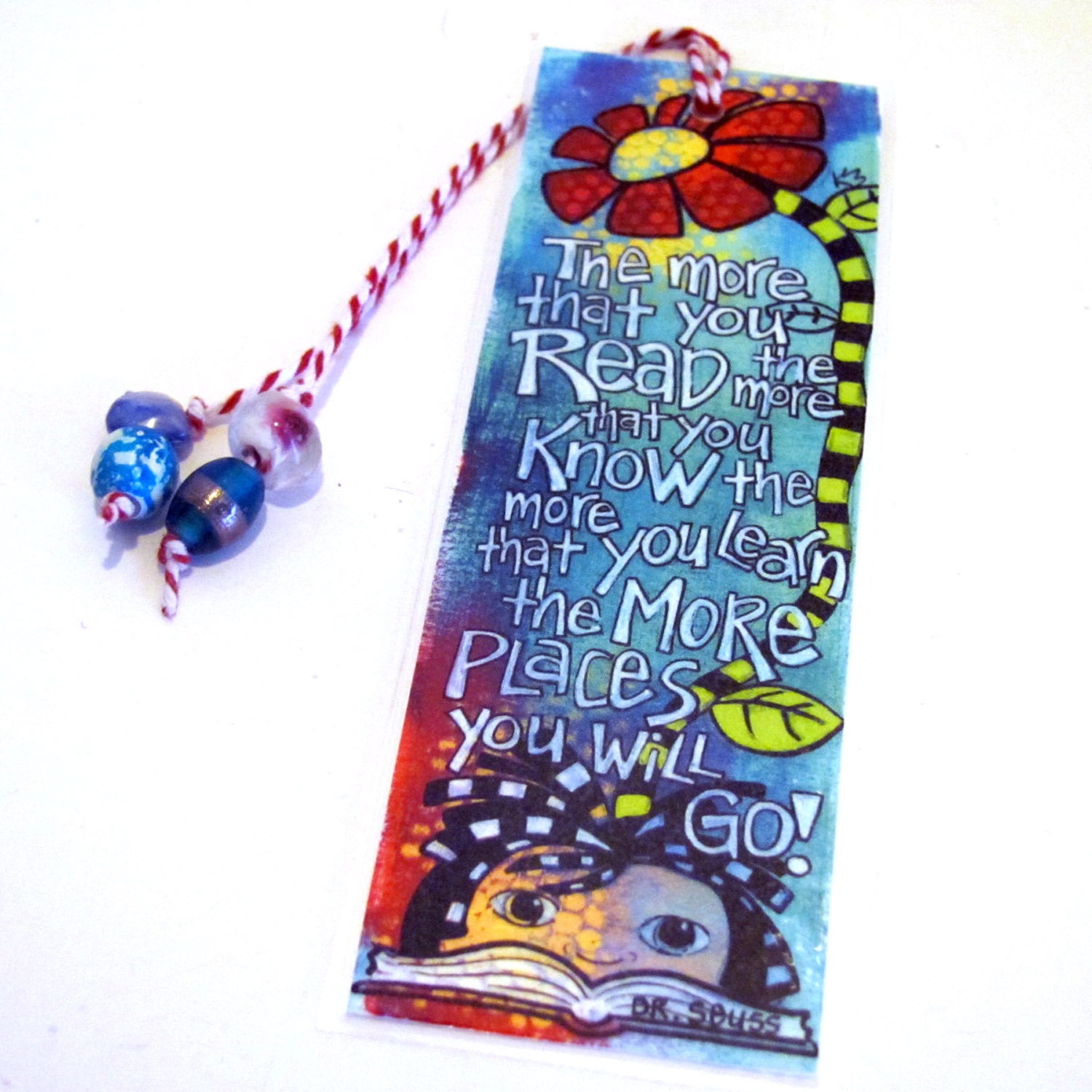 quote mixed media art print bookmark