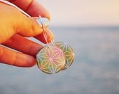 Pastel earrings  - dangle earrings, pink green mint blue, resin earrings, jewelry print, gift idea for her - made to order