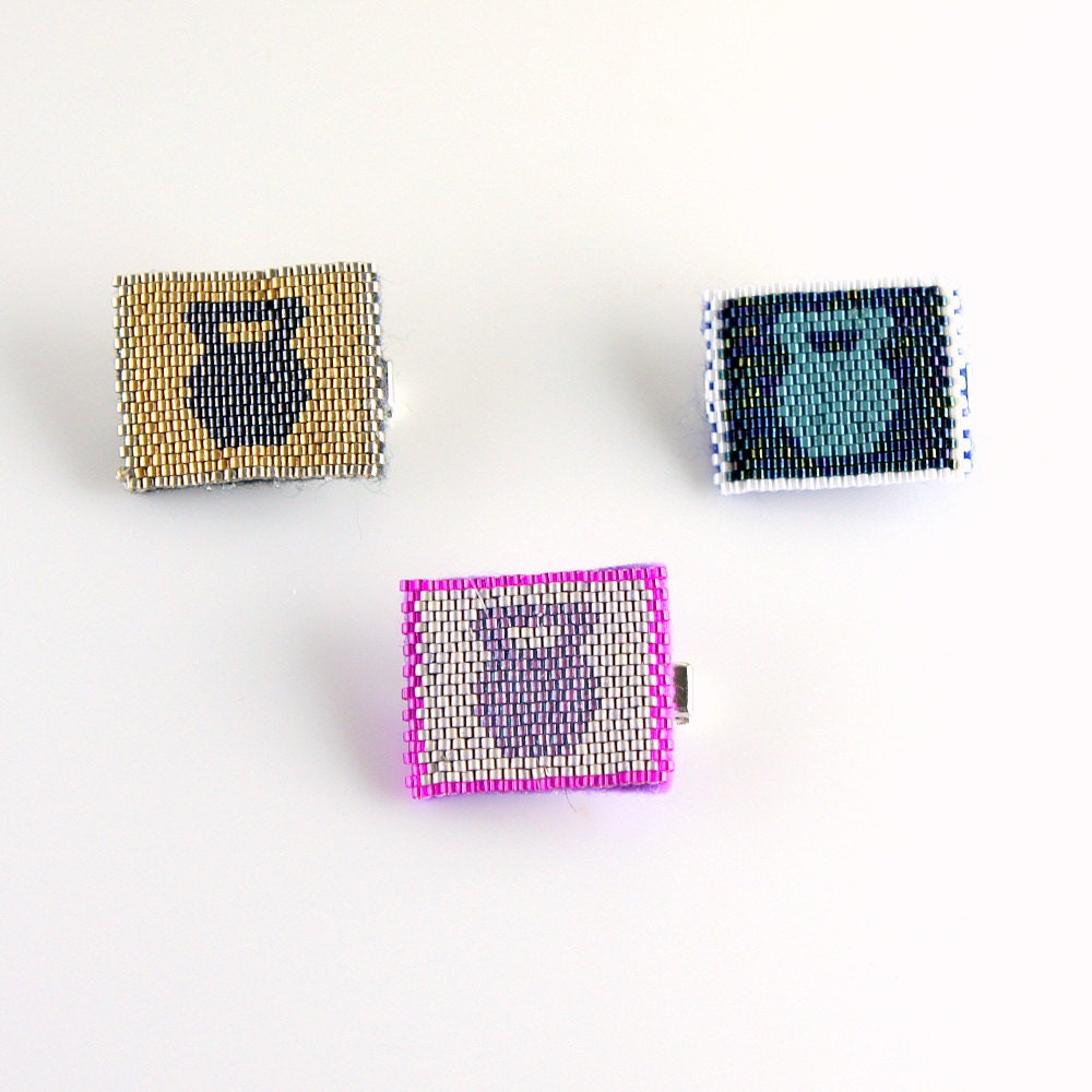 Beaded Hair Clip - Kettlebell Clip, Crossfit Jewelry