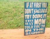 Painted wooden sign for mom sign made from reclaimed lumber