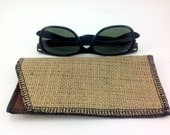 Burlap Eyeglass Case / Sunglass Case / Vegan sunglass case / Upcycled Coffee Bean Sack / Handmade eyeglass sleeve