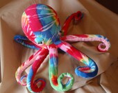 Oliver the Tie Dye Fleece Octopus - Plush Stuffed Animal