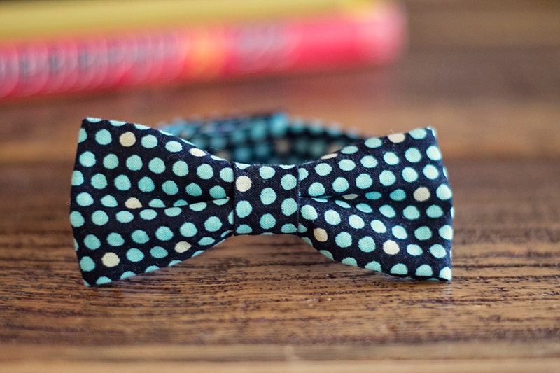 blue polka dot tie for little boy: The Engineer