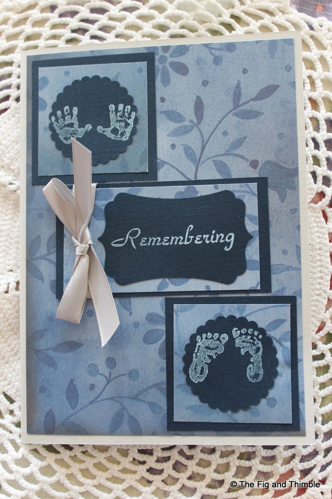 Handmade Remembrance Card - Miscarriage / Infant Loss Anniversary - Baby Sympathy Card