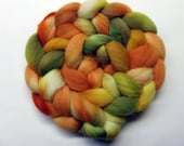 Mango on Polwarth Wool Top- OOAK
