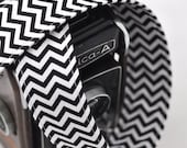 Digital Camera Strap - Black and White Chevron - dSLR Camera Strap - Spring Accessories Spring Fashion