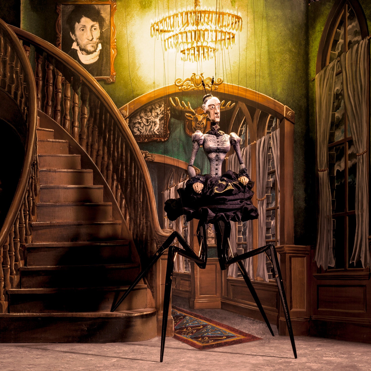 Steampunk Mechanical Spider Mistress Marionette