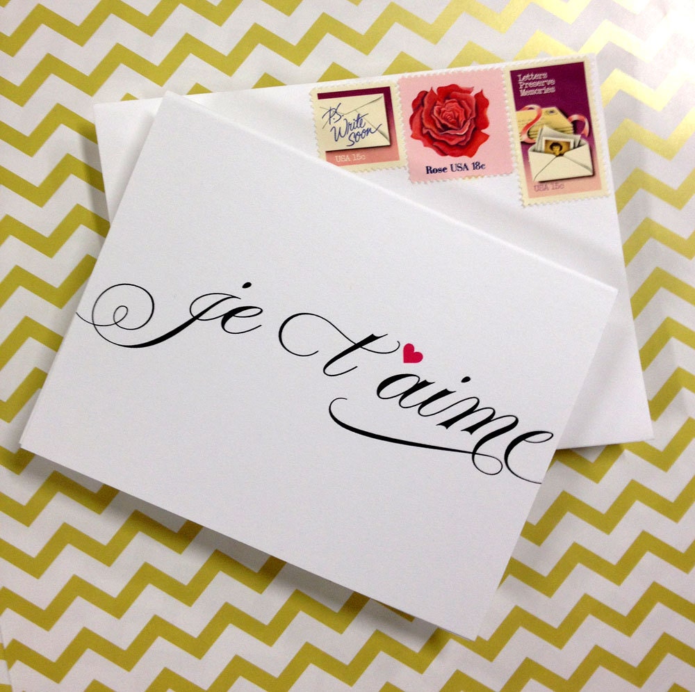 Je t'aime Card