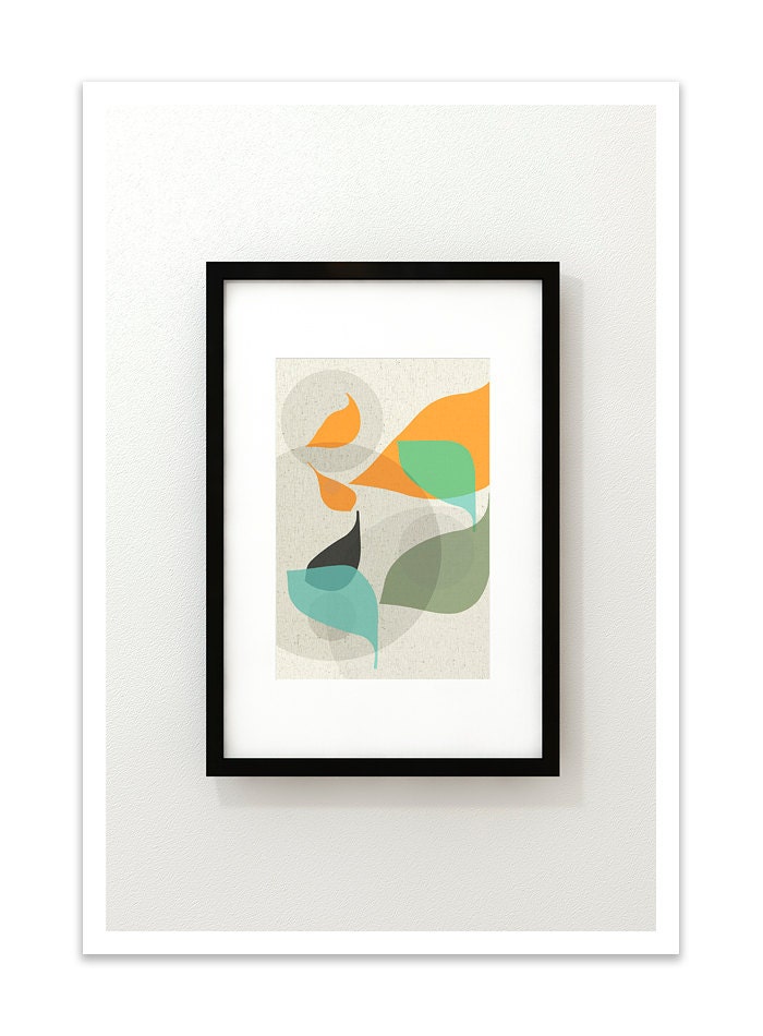 FLOW no.23 - Giclee Print - Mid Century Modern Danish Modern Style Minimalist Modernist Eames Abstract