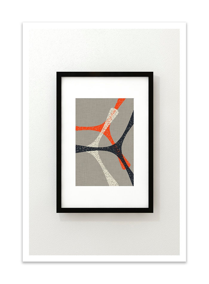 INTERSECT no.3 - Giclee Print - Modern Mid Century Modern Minimalist Abstract