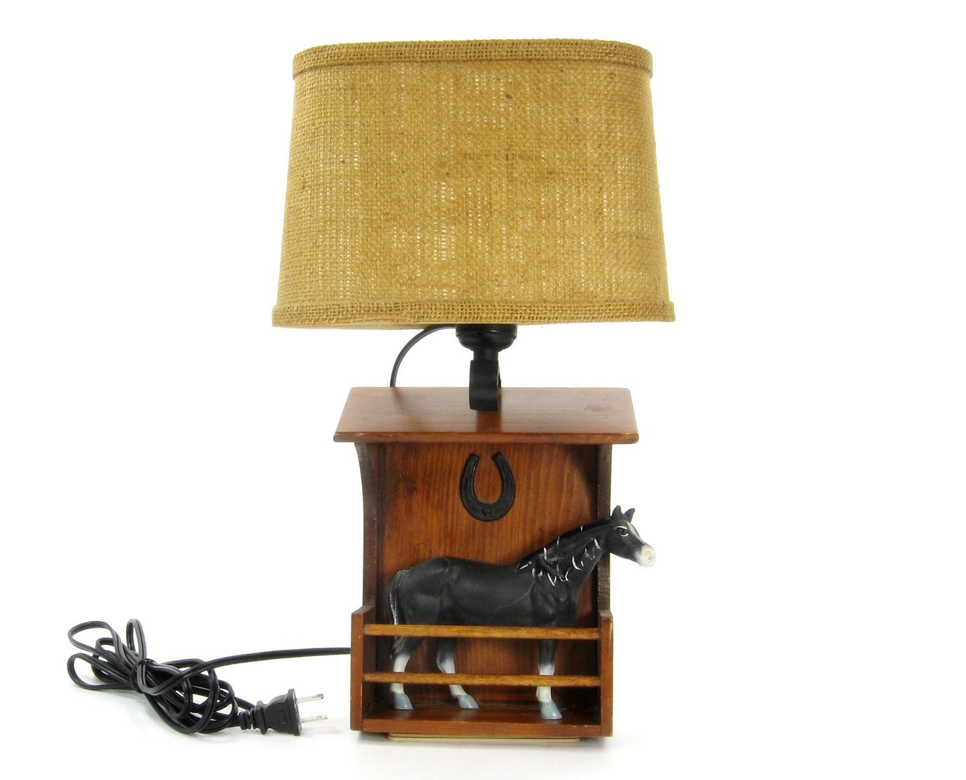 1950s / 1960s Horse Lamp Wall Sconce / Mid Century Lighting / Kitchy