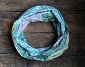 Infinity Scarf - Hand Pieced Scarf - Floral Scarf - Cowl- Max Loves Molly