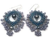 Flower Earrings Starlight Earrings Beaded Earrings