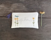 sunflower personalized clutch, summer fashion purse, sunflower wedding, yellow brown flowers, bohemian, MADE TO ORDER mamableudesigns