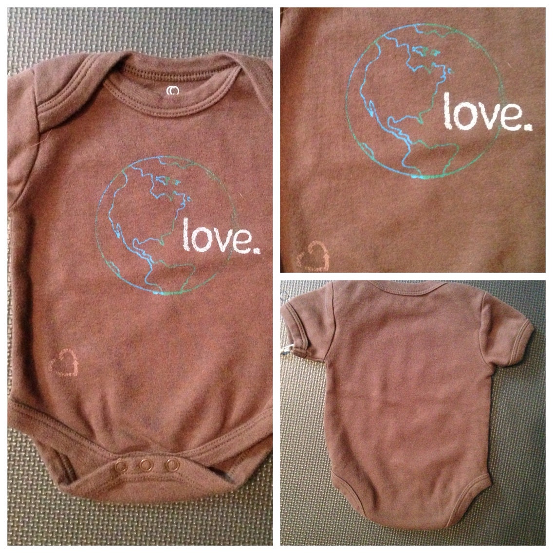 Organic Cotton, Earth Love Onesie, 0-3m