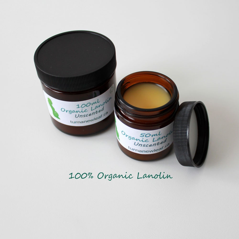 50ml Organic USP Grade Lanolin for Wool diaper covers, puddle pads and nursing