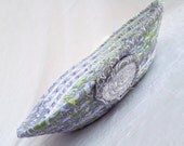 Spring Fabric Basket, Handmade Lavender Gray Bowl, Lilac Fruit Basket, hand wrapped and coiled fabric basket