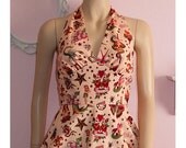 Tattoo Flash Pin Up Halter Dress