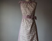 Dress / Creme Lase  /  Ash of roses  /   Bridesmaids   / Romantic  /  Bride  / Wedding / Box dress / Vintage inspired  / ready to ship