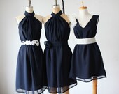 mix  bridesmaid dresses  / Romantic / lace /navy   / dresses /Fairy / Dreamy / Bridesmaid / Party / wedding / Bride /