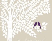 Guest Book Tree Personalized Wedding Print - 16x20 - 200 Signature Keepsake Guestbook Poster