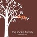 Personalized Custom Love Birds Wedding Family Tree Art Poster Print - 16x20 Print