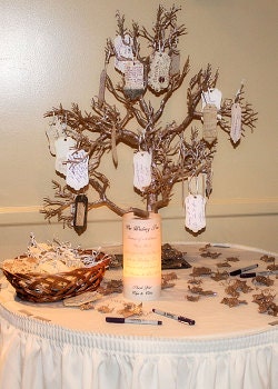 Wishing Tree - Guest Book Alternative - Centerpiece - Reception Decor