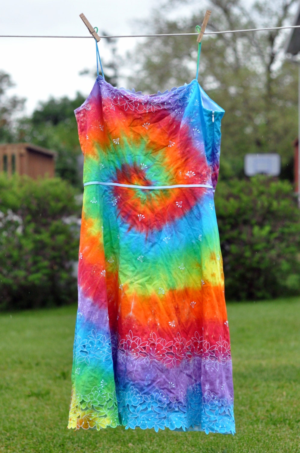 ONE OF A KIND Tie Dye Gown Dress Perfect for Homecoming Prom Size 10