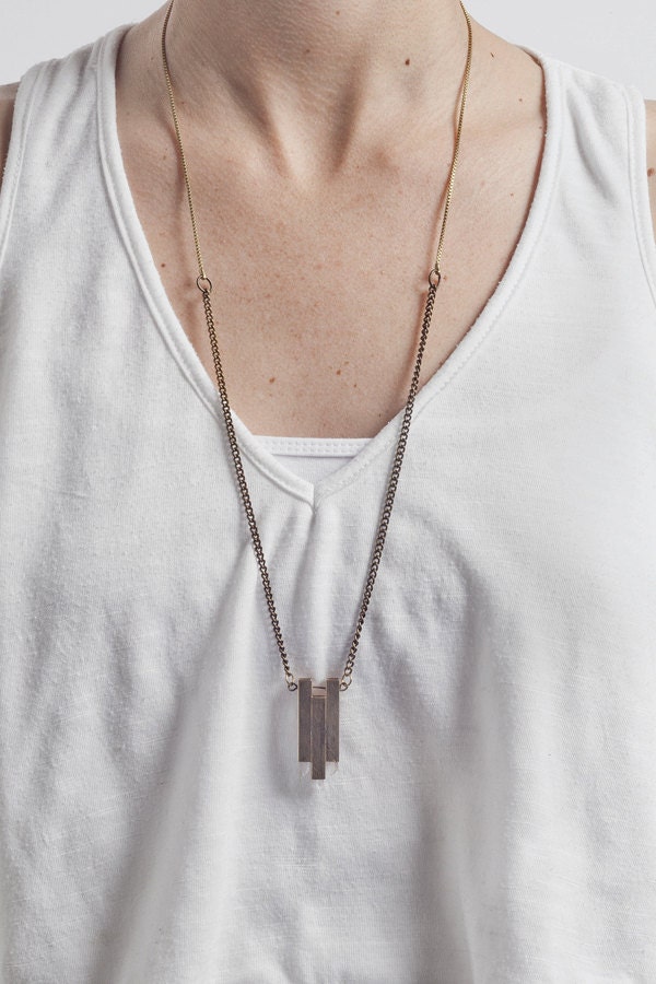 Square Crystal Throne Necklace