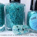 Nail Polish Hand Blended TEAL TIDAL mini size 5ml - teal - glitter - glittery -